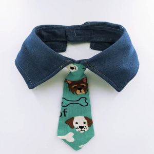 Cuello jeans con corbata
